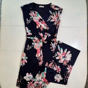 Per Una Navy Floral Jumpsuit size Large